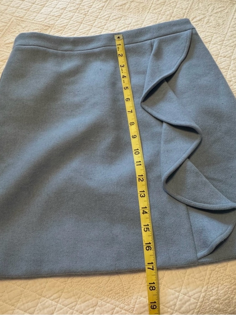 J. Crew | NWT | Wool Blend Dusty Blue Mini Skirt - Women’s 2 - Picture 4 of 8